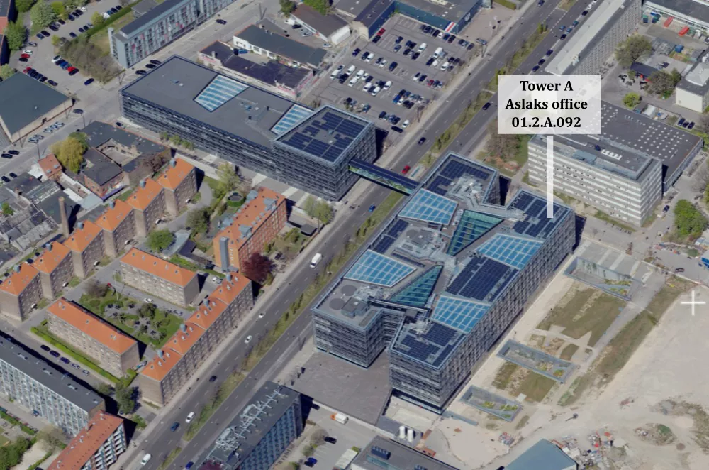 My Office is 01.2.A.092 in the NBB Building, Jagtvej 132, 2200 Copenhagen N